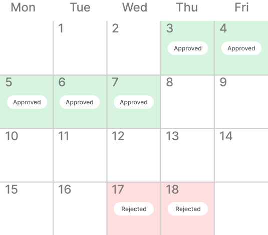 Features Project Management Timeoff